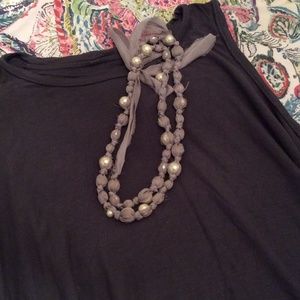 J crew ribbon necklace